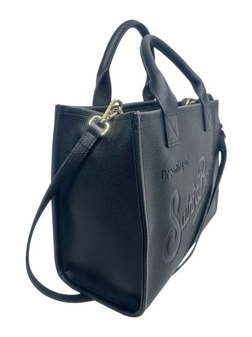 borsa donna vanity large in pelle martellata nero MC2 Saint Barth | VANITY BAG LARGE-GRAIN LEATHER SB00